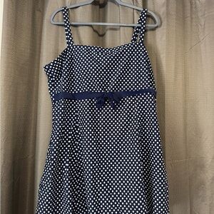 Navy Polka Dot Swim Dress